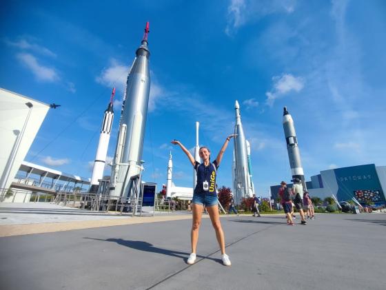 Ilaria Risso, dottoranda DIFI, a Cape Canaveral per il lancio del telescopio spaziale Euclid