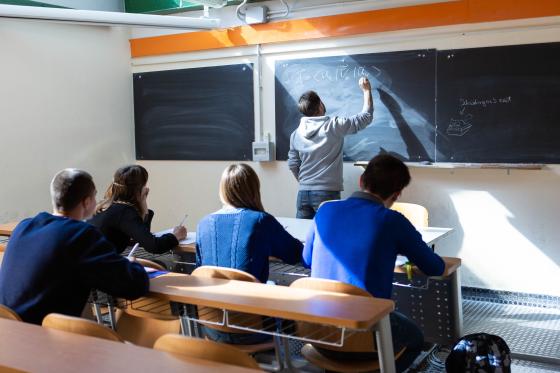 Studenti a lezione