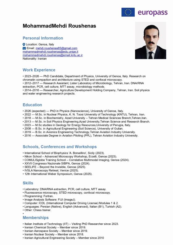 CV and Research activities